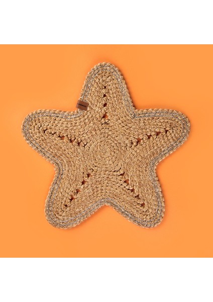 Soft Yıldız Supla - Bej - 35X42 cm