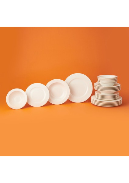 Kitchen Nirvana 24 Parça Yemek Takımı - Krem