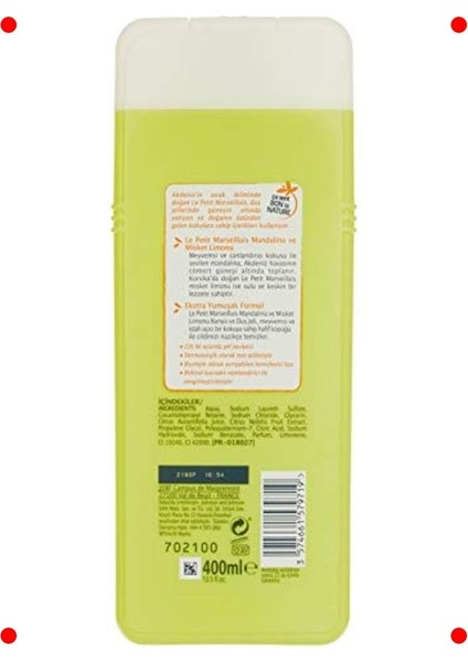 Mandalina & Misket Limon Özlü Duş Jeli - 400 ml fiyatları