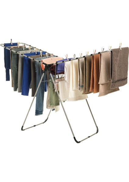 Flexdry 2 Katlı 25 Metre Asma Boylu, Uzun Ömürlü, Rahat Kullanımlı Çamaşır Kurutmalık indirimleri