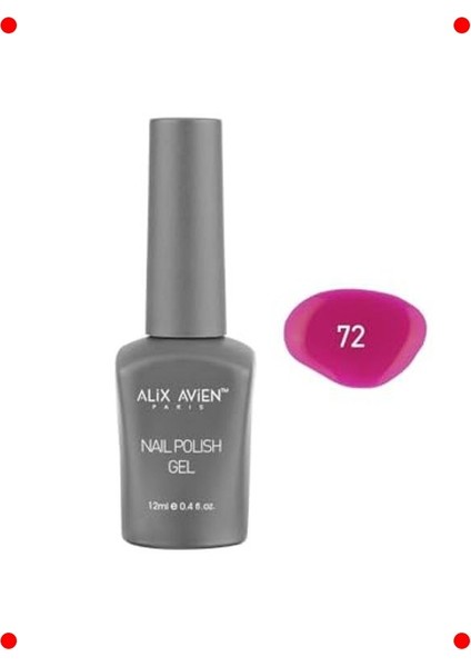 Yoğun Neon Fuşya Pembe Kalıcı Jel Oje 12 ml