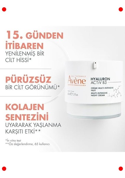 Hyaluron B3 Gece Kremi - Yenileyici Cilt Bakımı 40 ml modelleri