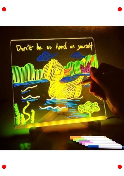 LED Işıklı Yazı ve Çizim Tahtası (20X20 Cm) modelleri