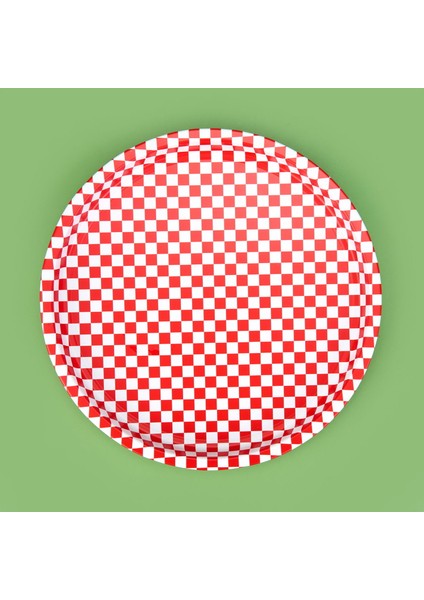 Metal Tepsi - Kırmızı / Beyaz modelleri