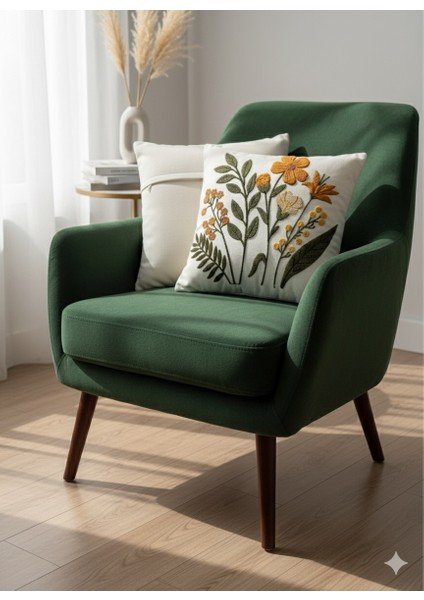 Dekoratif Kırlent Kılıfı 43×43 cm Punch Işlemeli –