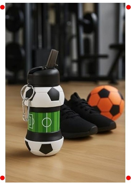 Spor Topu Şekilli Katlanabilir Silikon Matara 0.5l fiyatları