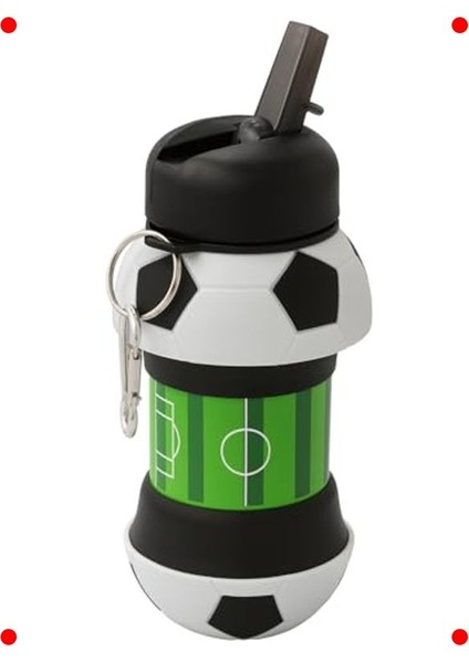 Spor Topu Şekilli Katlanabilir Silikon Matara 0.5l indirimleri