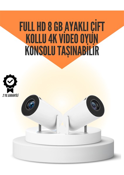 10.000 Oyun Destekli, Çift Kollu 4K Projeksiyon – Hdmi, Usb, Aux, Ethernet Yok
