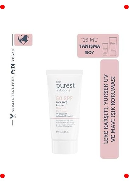 Leke Karşıtı Renkli Güneş Kremi Spf 50 (Seyahat Boy) fiyatları