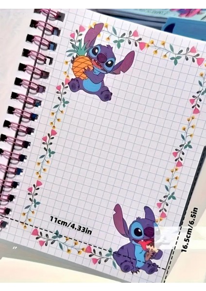 Stitch Sticker Defter 16 Sayfa Sticker 8 Sayfa Not Defteri Anahtarlık Hediyeli fırsatları