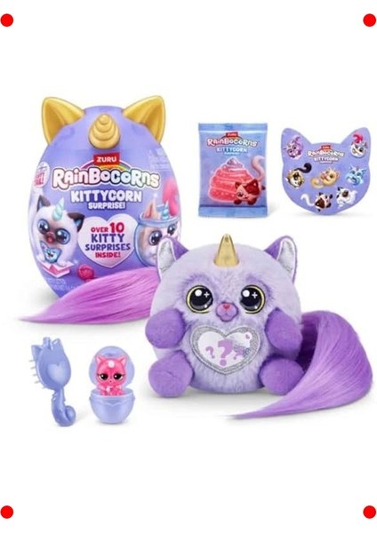 Sürpriz Krem Kuyruklu Kedi Figürü