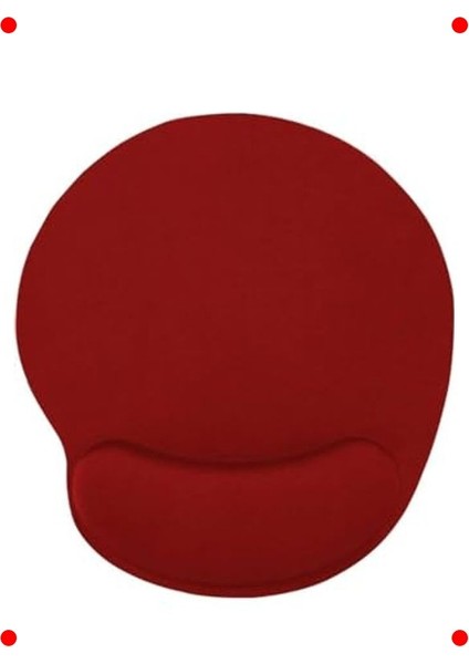 Ergonomik Jel Bilek Destekli Mouse Pad Kırmızı