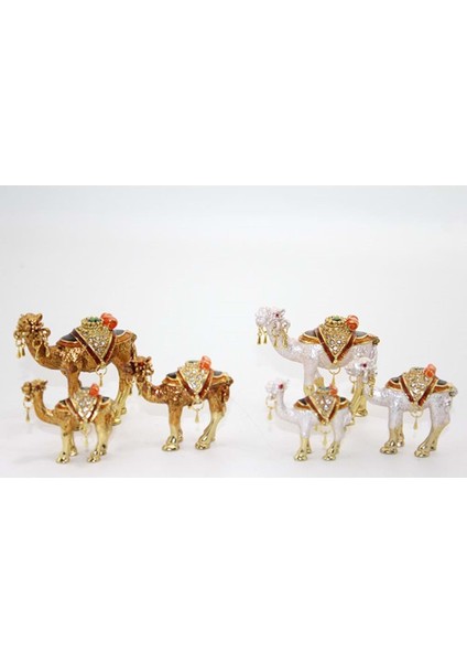 Taşlı 3'lü Deve Figürü Biblo fiyatları