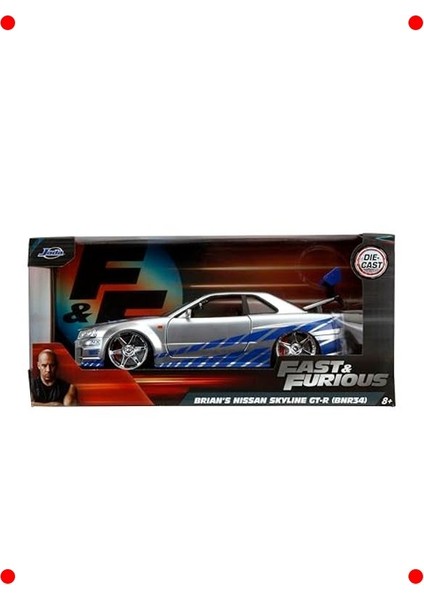 Hızlı ve Öfkeli Nissan Skyline R34 Model Araç 1:24 fiyatları
