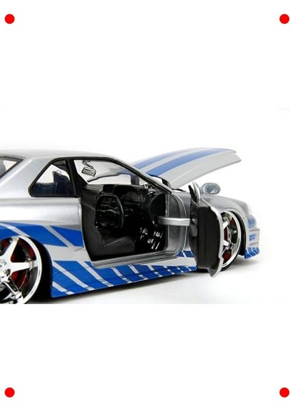 Hızlı ve Öfkeli Nissan Skyline R34 Model Araç 1:24 indirimleri