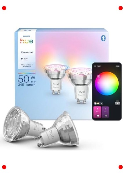 GU10 Akıllı Renkli Spot Ampul - 2'li Akıllı Ev Paketi