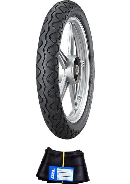 Irc 18 Jant 2.75-18 Tube Type (Iç Lastikli) F (Ön) Nf-25 Motosiklet Dış Lastiği + Irc 2.75/3.00-18 Iç Lastik Seti