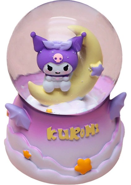 Ay Üzerinde Kuromi Tasarım Orta Boy Işıklı Müzikli Kar Küresi fiyatları