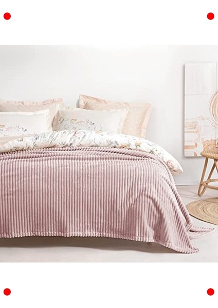 Wellsoft Çift Kişilik Battaniye - Pudra