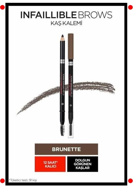 Uzun Süre Kalıcı Kaş Kalemi - Brunette fiyatları