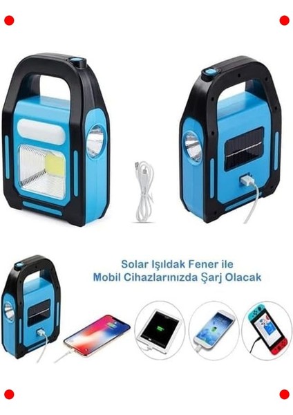 Solar LED Kamp Feneri ve Işıldak: USB Şarjlı indirimleri