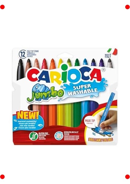 Süper Yıkanabilir Keçeli Kalem Seti - 12'li