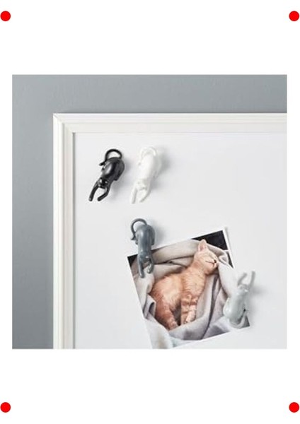 4'lü Sevimli Kedi Buzdolabı Magnet Seti