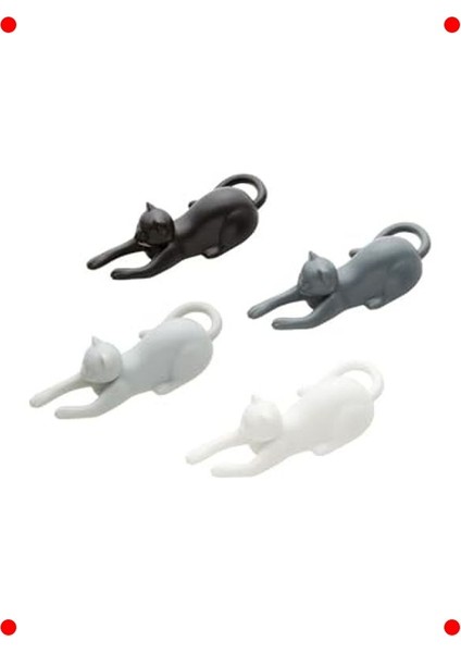 4'lü Sevimli Kedi Buzdolabı Magnet Seti fırsatları