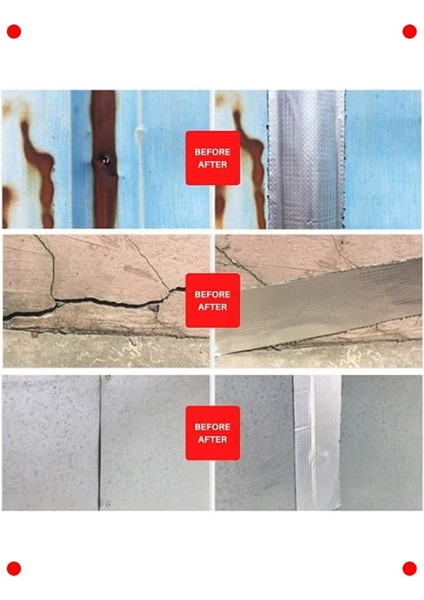 Isıya Dayanıklı Çatı Boru Çatlak Onarım Bandı 5cm x 5mt modelleri