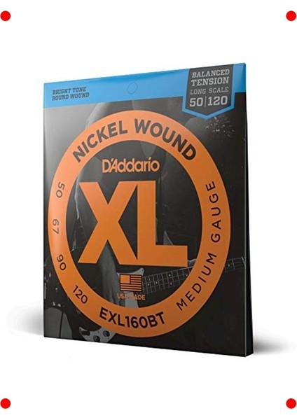 Nikel Sargı Bas Gitar Tel Seti - Uzun Ölçek 50-120