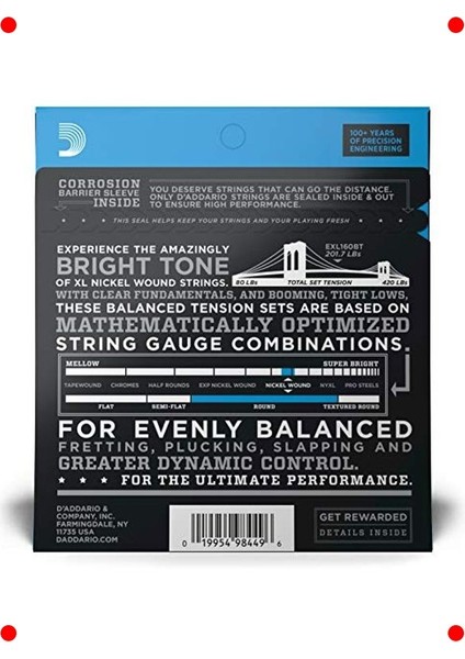 Nikel Sargı Bas Gitar Tel Seti - Uzun Ölçek 50-120 fiyatları