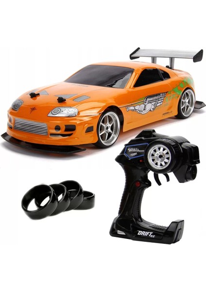 1:10 Fast & Furious 1995 Kumandalı Brian's Toyota Supra Drift Turbo Araba