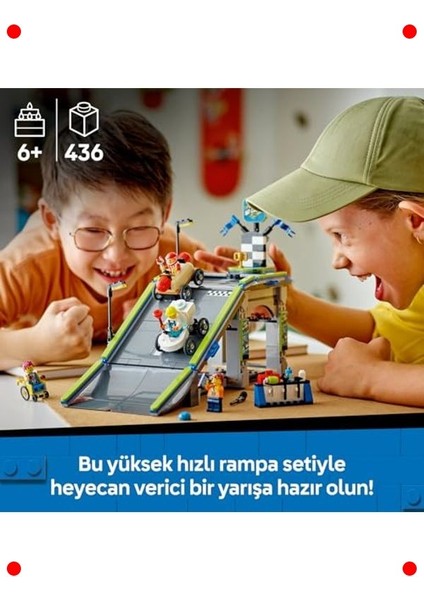 Yarış Arabası & Rampa Yapım Seti (436 Parça) indirimleri