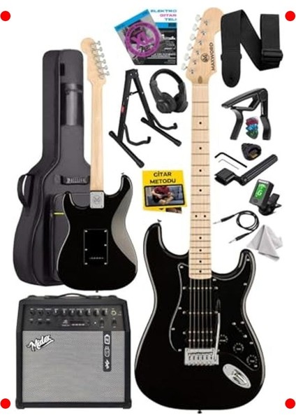 50W Amfili Akçaağaç Klavye Ssh Gitar Seti fiyatları