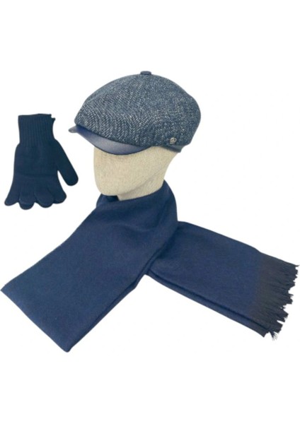 Erkek Yünlü Şıklık Seti – Kasket Atkı Eldiven