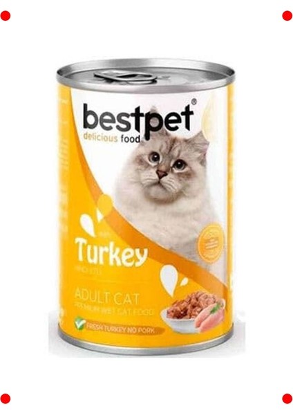 Hindi Etli Soslu Yaş Kedi Maması 400 G x 12 Adet