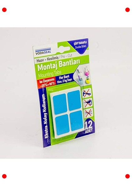 Hazır Kesilmiş 12'li Güçlü Montaj Bandı modelleri