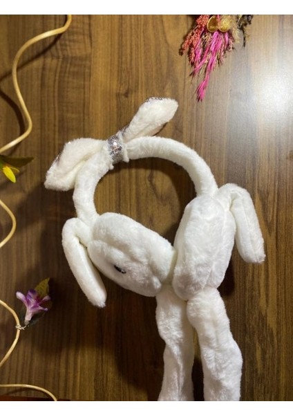 Peluş Tavşan Kulaklı Hareketli Yumuşak Sıcak Tutan Kulaklık fırsatları