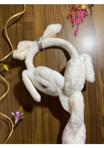 Peluş Tavşan Kulaklı Hareketli Yumuşak Sıcak Tutan Kulaklık indirimleri