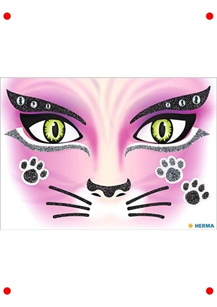 Kedi Temalı Yüz Süsleme Etiketleri fiyatları