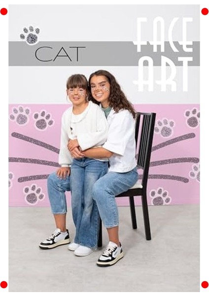 Kedi Temalı Yüz Süsleme Etiketleri indirimleri
