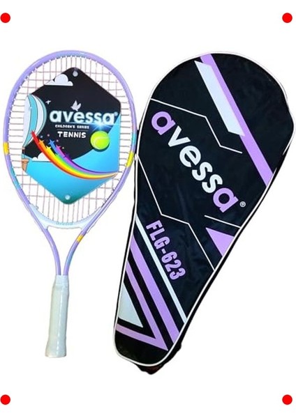 Flamingo Desenli Tenis Raketi - Mor