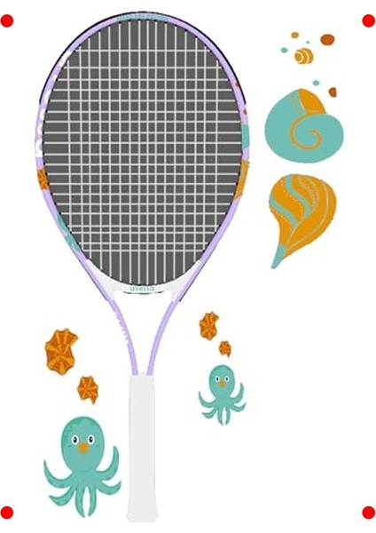 Flamingo Desenli Tenis Raketi - Mor fiyatları