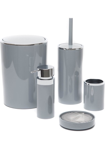 Lenox 5'li Banyo Aksesuar Set - Gri fiyatları
