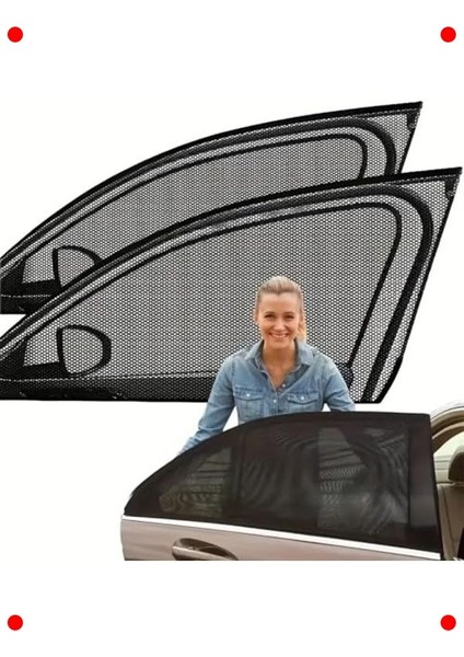 Arka Yan Cam Güneşlik Perdesi - Uv Korumalı (2 Adet)