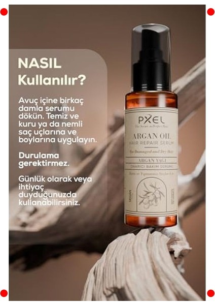 Saç Onarıcı Serum Vegan Argan & Hindistan Cevizi modelleri