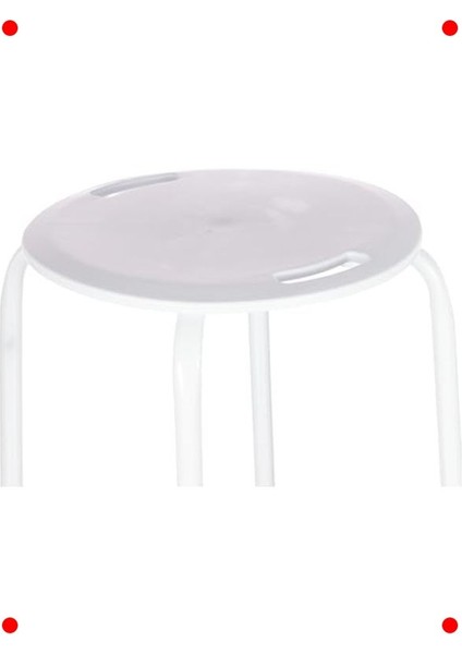 Metal Ayaklı Şık Beyaz Tabure fırsatları