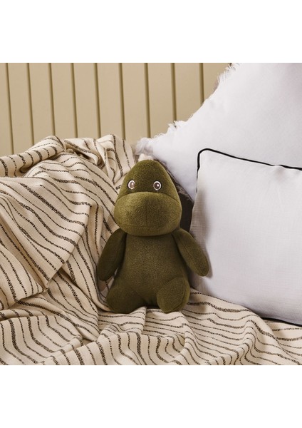 Soft Dinozor Figürlü Yastık - Yeşil - 20X25 cm