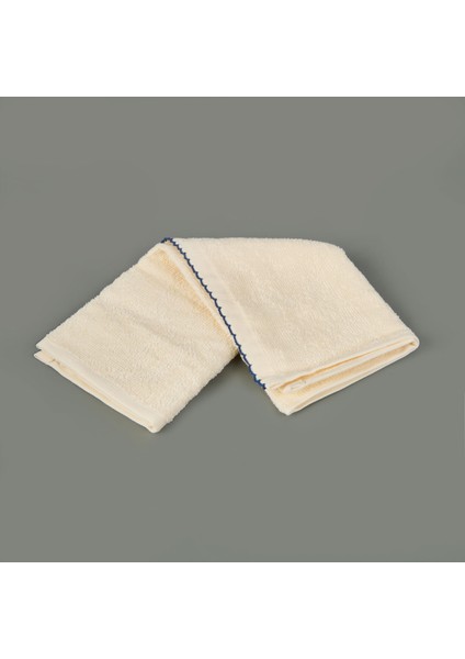 Soft Lina 4'lü Havlu Seti - Ekru / Mavi - 30X40 cm modelleri