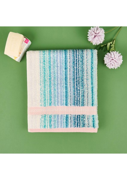 Soft Bordürlü Ipliği Boyalı Yüz Havlusu - Asorti - 50X90 cm